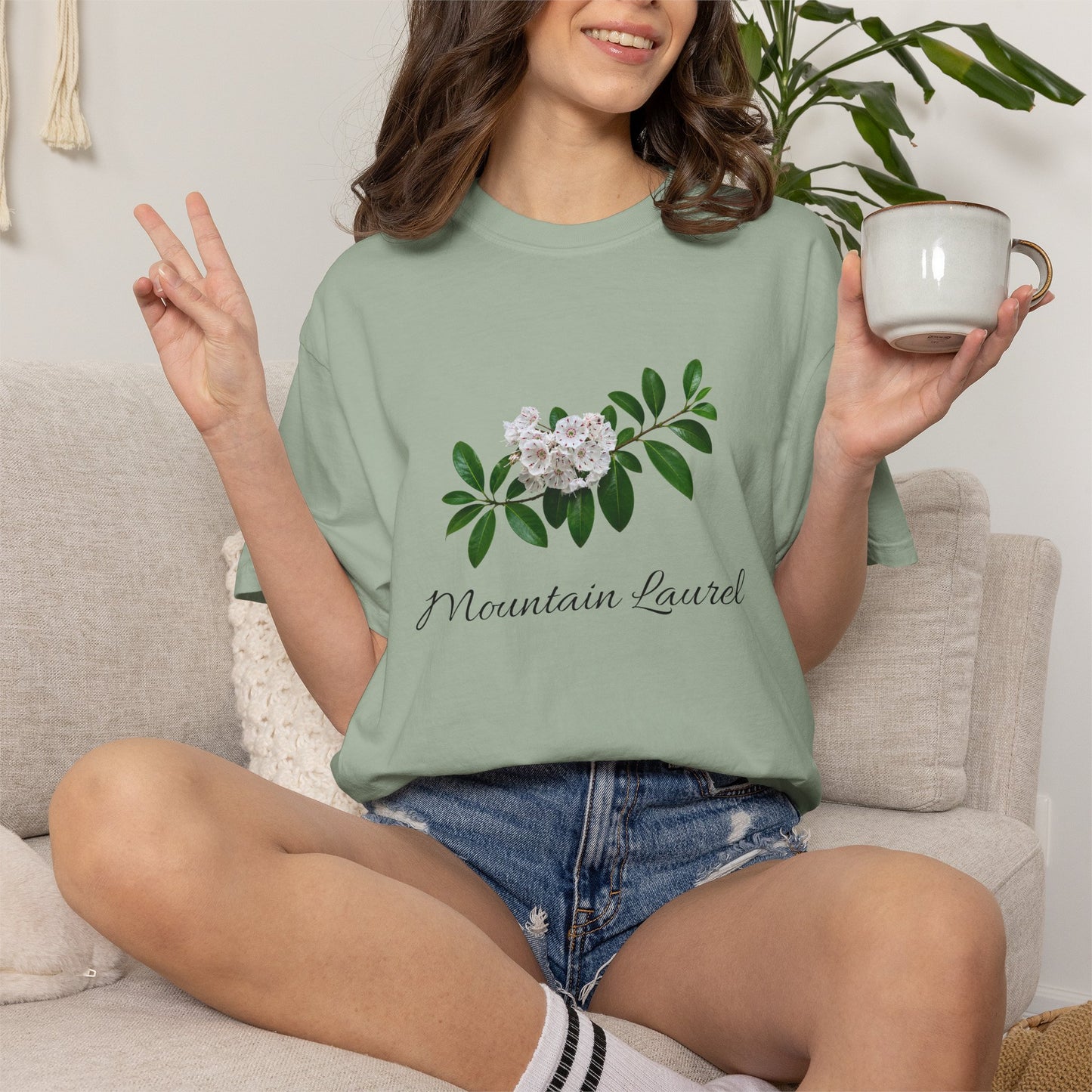 Mountain Laurel Floral T-Shirt — Botanical Graphic Tee